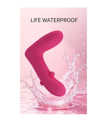 PRETTY LOVE DUDEN RECHARGEABLE SILICONE VIBRATOR 12 VIBRATION MODES AND 3 ROCKING MODES PINK