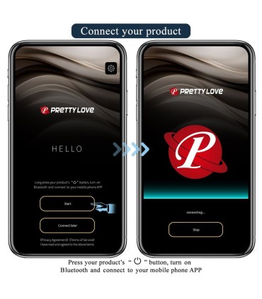 PRETTY LOVE ANTHONY APP CONTROL ANAL AND PERINEUM VIBRATOR BLACK