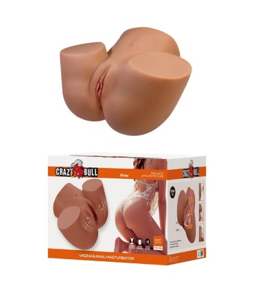 CRAZY BULL REALISTIC FEMALE TORSO MASTURBATOR DUAL ENTRY WITH VIBRATION AND SUCTION NATURAL COLOR