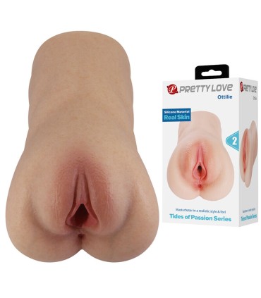 PRETTY LOVE OTTILIE REALISTIC SILICONE VAGINA MASTURBATOR COMPACT NATURAL
