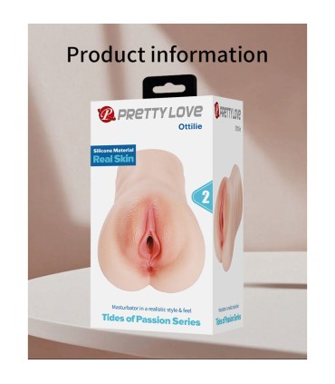 PRETTY LOVE OTTILIE REALISTIC SILICONE VAGINA MASTURBATOR COMPACT NATURAL