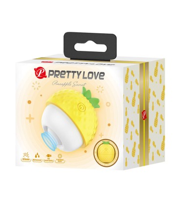 PRETTY LOVE RECHARGEABLE SUCTION AND THRUSTING CLITORAL STIMULATOR YELLOW