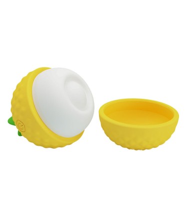 PRETTY LOVE RECHARGEABLE SUCTION AND THRUSTING CLITORAL STIMULATOR YELLOW