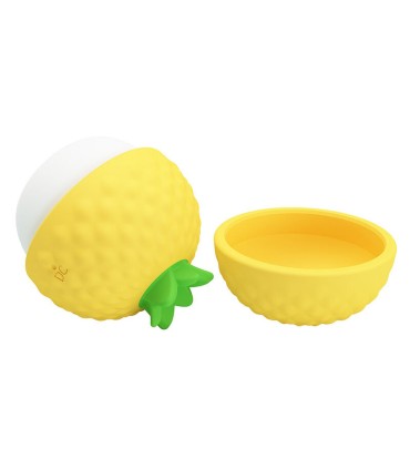 PRETTY LOVE RECHARGEABLE SUCTION AND THRUSTING CLITORAL STIMULATOR YELLOW