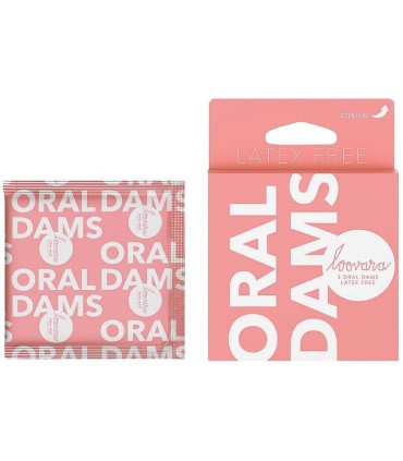 LOOVARA ORAL DAMS LATEX FREE ORAL BARRIERS 3 PCS