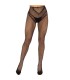 LEG AVENUE CROTCHLESS FISHNET STOCKINGS BLACK