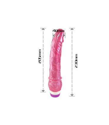 BAILE VIBRADOR ROJO REALISTICO 23 CM