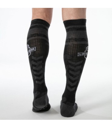 LOCKER GEAR FULL MILITARY KNEE HIGH SOCKS BLACK ONE SIZE