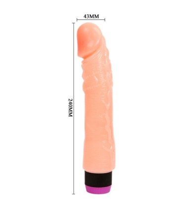 BAILE VIBRADOR REALISTICO FLEXIBLE NATURAL 24 CM