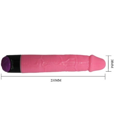 BAILE COLORFUL SEX VIBRADOR REALISTICO ROSA 23 CM