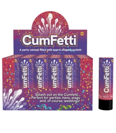 SPENCER FLEETWOOD SPERM SHAPED CONFETTI PARTY POPPER 15 CM 1 UNIT