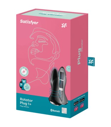 SATISFYER ROTATOR PLUG 1 PLUG VIBRADOR APP NEGRO