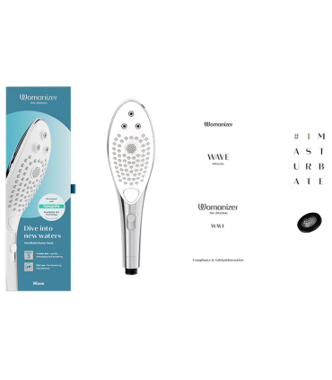 WOMANIZER WAVE CLITORAL STIMULATING SHOWER HEAD CHROME