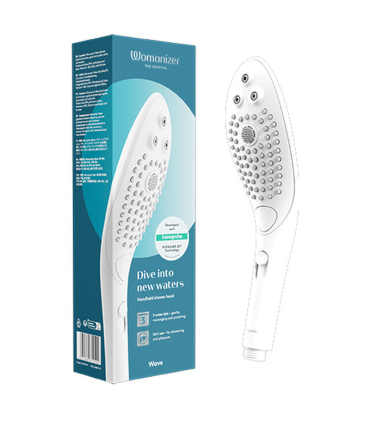 WOMANIZER WAVE CLITORAL STIMULATING SHOWER HEAD WHITE