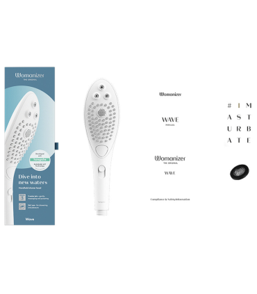 WOMANIZER WAVE CLITORAL STIMULATING SHOWER HEAD WHITE