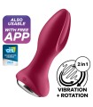 SATISFYER - ROTATOR PLUG 2+ PLUG VIBRADOR APP NEGRO