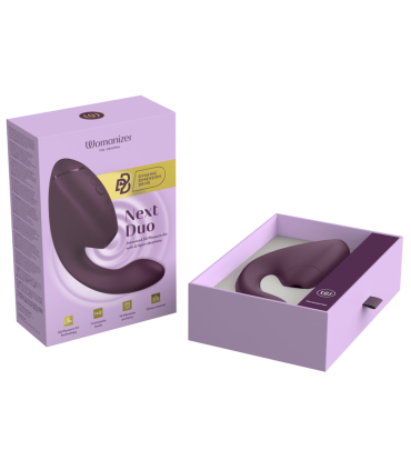 WOMANIZER DUO NEXT DUAL CLITORAL G SPOT STIMULATOR DARK PURPLE