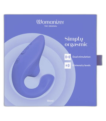 WOMANIZER BLEND RABBIT VIBRATOR STIMULATOR VIBRANT BLUE