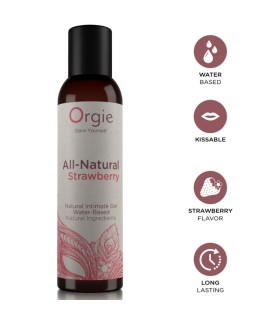 ORGIE ALL NATURAL STRAWBERRY KISSABLE WATER BASED INTIMATE GEL 150 ML