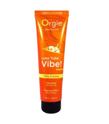 ORGIE LUBE TUBE VIBE PINA COLADA KISSABLE INTIMATE GEL MEDIUM TINGLING 100 ML