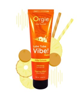 ORGIE LUBE TUBE VIBE PINA COLADA KISSABLE INTIMATE GEL MEDIUM TINGLING 100 ML