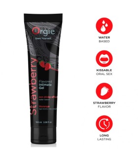 ORGIE LUBE TUBE STRAWBERRY KISSABLE WATER BASED INTIMATE GEL 100 ML