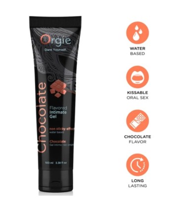 ORGIE LUBE TUBE CHOCOLATE KISSABLE WATER BASED INTIMATE GEL 100 ML