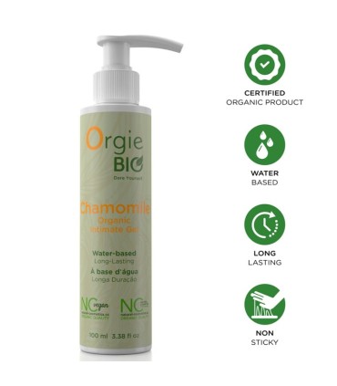 ORGIE BIO CHAMOMILE ORGANIC WATER BASED INTIMATE GEL 100 ML