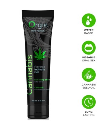 ORGIE LUBE TUBE CANNABIS KISSABLE WATER BASED INTIMATE GEL 100 ML