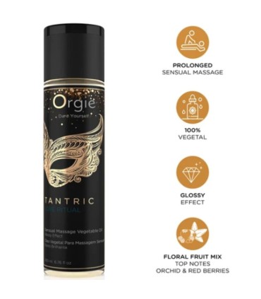 ORGIE TANTRIC LOVE RITUAL SENSUAL MASSAGE VEGETAL OIL 200 ML