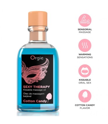 ORGIE LIPS MASSAGE COTTON CANDY KISSABLE MASSAGE SET 100 ML