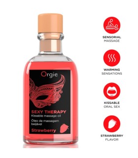 ORGIE LIPS MASSAGE STRAWBERRY KISSABLE MASSAGE SET 100 ML