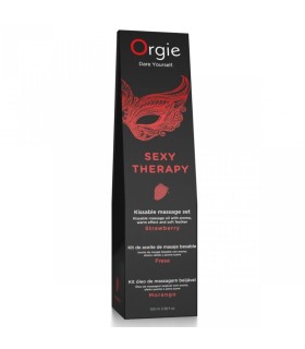 ORGIE LIPS MASSAGE STRAWBERRY KISSABLE MASSAGE SET 100 ML