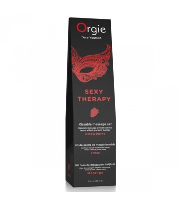 ORGIE LIPS MASSAGE STRAWBERRY KISSABLE MASSAGE SET 100 ML
