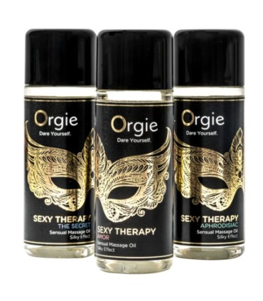 ORGIE SEXY THERAPY MINI SIZE COLLECTION SENSUAL MASSAGE OILS 3 X 30 ML