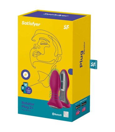 SATISFYER ROTATOR PLUG 2 PLUG VIBRADOR APP ROJO