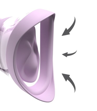 FANTASY FOR HER VELOURA TOUCH PLEASURE PUMP INTIMATE PUMP WITH SUCTION AND VIBRATION PURPLE