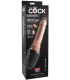 KING COCK PLUS THRUSTING COCK PRO SILICONE DILDO WITH THROTTLE VIBRATION AND HEAT LIGHT 127 CM