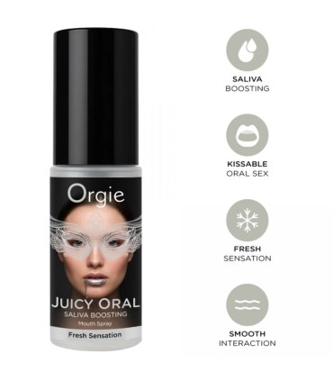 ORGIE JUICY ORAL SALIVA BOOSTING MOUTH SPRAY MINT 15 ML