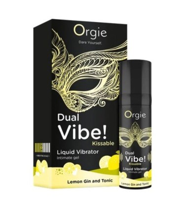 ORGIE DUAL VIBE LEMON GIN AND TONIC KISSABLE LIQUID VIBRATOR 15 ML
