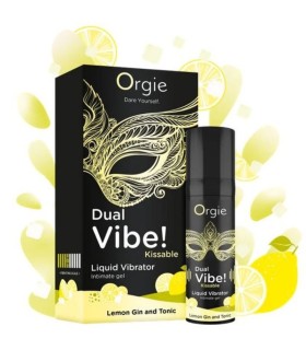 ORGIE DUAL VIBE LEMON GIN AND TONIC KISSABLE LIQUID VIBRATOR 15 ML