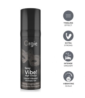 ORGIE SEXY VIBE HIGH VOLTAGE EXTRA STRONG LIQUID VIBRATOR 15 ML