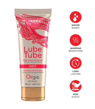 ORGIE LUBE TUBE HOT WARMING WATER BASED INTIMATE GEL 150 ML