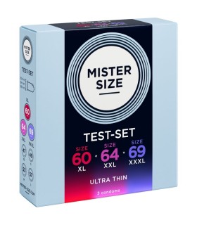 MISTER SIZE SAMPLE PACK CONDOMS SIZE 60 64 69 MM 3 UNITS