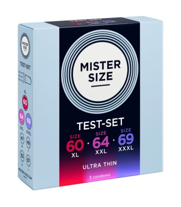 MISTER SIZE SAMPLE PACK CONDOMS SIZE 60 64 69 MM 3 UNITS