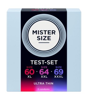 MISTER SIZE SAMPLE PACK CONDOMS SIZE 60 64 69 MM 3 UNITS