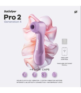SATISFYER PRO 2 GENERATION 4 CLITORAL STIMULATOR AMETHYST
