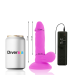 DIVERSIA DILDO REALISTICO FLEXIBLE CON VIBRACION MORADO 17 CM O 33 CM