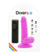 DIVERSIA DILDO REALISTICO FLEXIBLE CON VIBRACION MORADO 17 CM O 33 CM