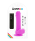 DIVERSIA DILDO REALISTICO FLEXIBLE CON VIBRACION LILA 205 CM O 42 CM